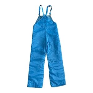 Rare Winter Sports Overall Light Blue Nylon Snow Overall Zip Front Snow Pants